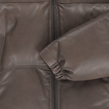 【数量限定】W'S LEATHER NUPTSE JACKET (RDS) LIGHT BROWN NJ1DR89K