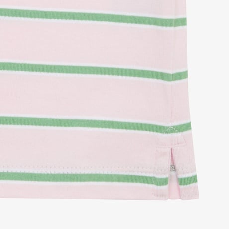 K'S GLEN STRIPE L/S R/TEE PASTEL PINK NT7TR04V