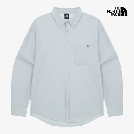 M'S PUMICE L/S SHIRTS LIGHT BLUE NH8LR03A