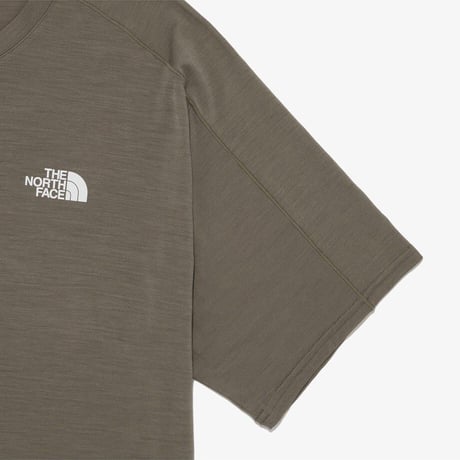 M'S MERINO BREEZE S/S R/TEE BEIGE BROWN NT7UR15B