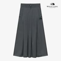 W'S SATIN FLARE SKIRT CHARCOAL GREY NK6NR31K