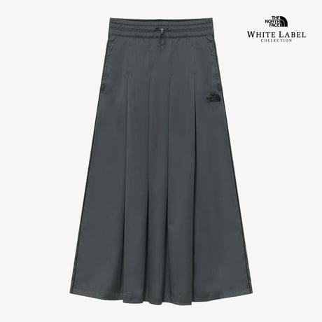W'S SATIN FLARE SKIRT CHARCOAL GREY NK6NR31K