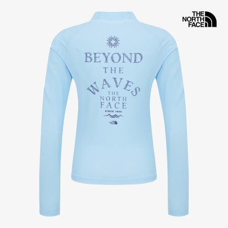 W'S SURF RASHGUARD ZIP UP PASTEL BLUE NJ5JS31C