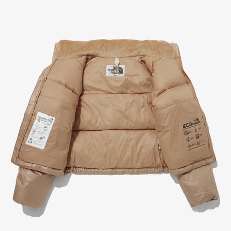 W'S NOVELTY NUPTSE RDS DOWN JACKET BEIGE BROWN NJ1DP85N