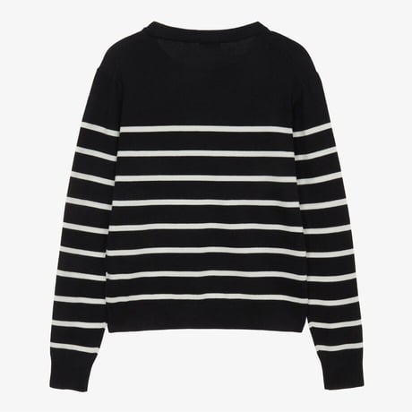 W'S BORGA STRIPE SWEATER BLACK NT7AR90A