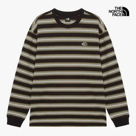 M'S EASYON STRIPE L/S R/TEE BLACK NT7TR56A