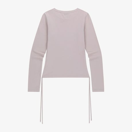 W'S SHIRRING L/S R/TEE GRAYISH LILAC NT7TR80J