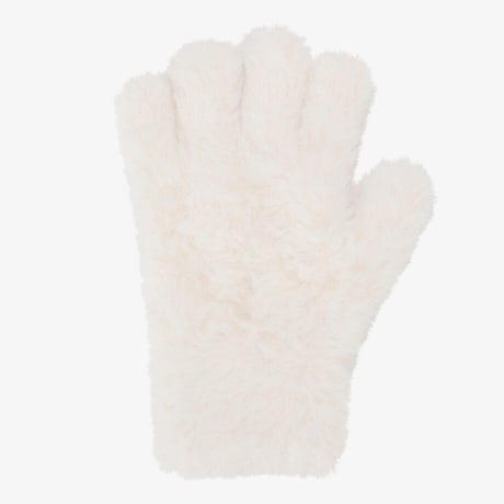 K'S MELLY FUR GLOVES IVORY NJ3GS54S