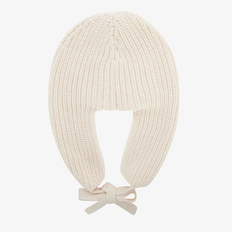 W KNIT EARMUFF BEANIE CREAM NE3BR56C