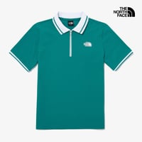 W'S ICE FIELD S/S ZIP UP POLO GREEN NT7PQ37C