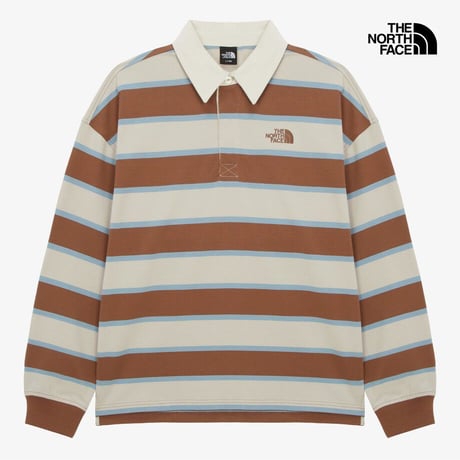 M'S EASYON STRIPE POLO TEE CAMEL NT7TR57C
