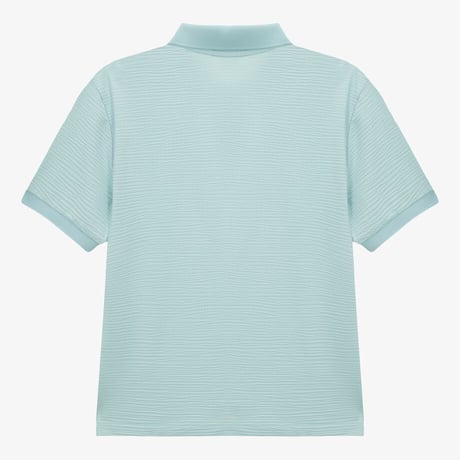 M'S WAFFLE S/S POLO PASTEL TURQUOISE NT7PS13B