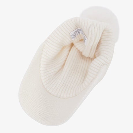 W'S WARM POMPOM CAP IVORY NE3CS56A