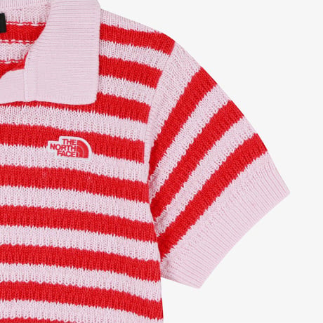 K'S STRIPE POLO INDIAN PINK NT7PS01T