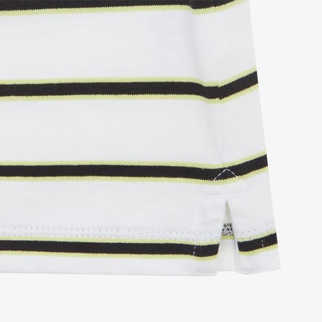 K'S GLEN STRIPE L/S R/TEE WHITE NT7TR04S