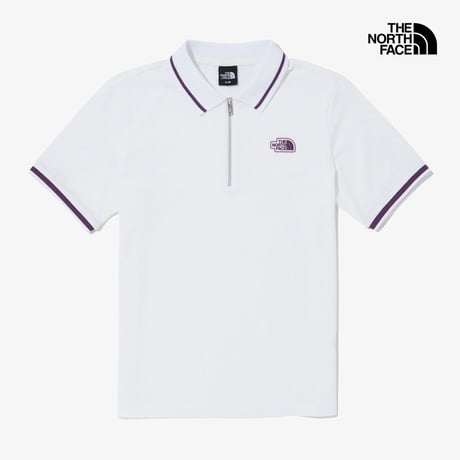 W'S ICE FIELD S/S ZIP UP POLO WHITE NT7PQ37B
