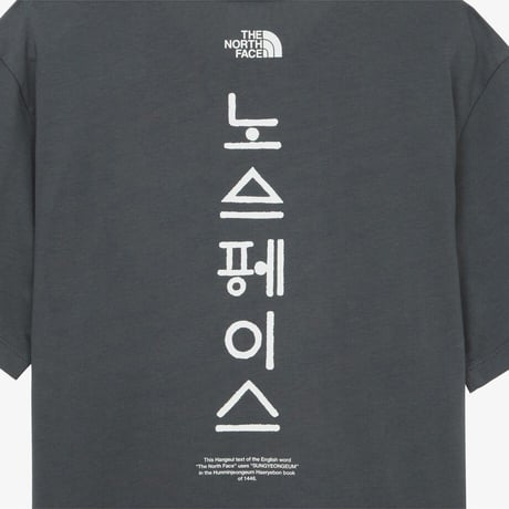 TNF HANGEUL S/S R/TEE CHARCOAL GREY NT7UR59B
