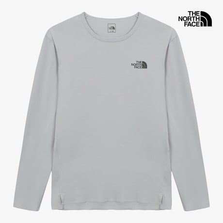 M'S PACE-ON L/S R/TEE STONE GRAY NT7TS02B