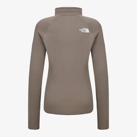 W'S SUMMIT HAYES L/S ZIP TEE DARK BEIGE NT7LS99A