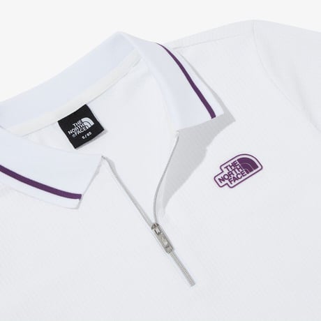 W'S ICE FIELD S/S ZIP UP POLO WHITE NT7PQ37B