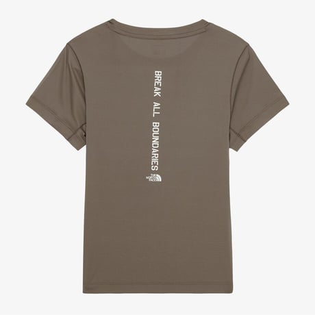 TNF RUN S/S R/TEE BEIGE BROWN NT7UR19D