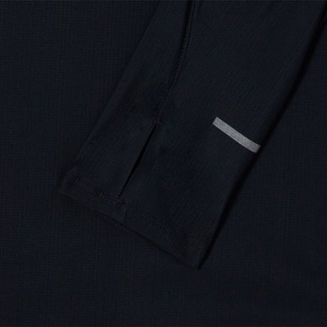 W'S AIRGRID L/S R/TEE BLACK NT7TS81A