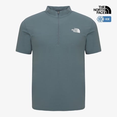 M'S ICE FLEX S/S ZIP TEE SMOKE BLUE NT7KS00B