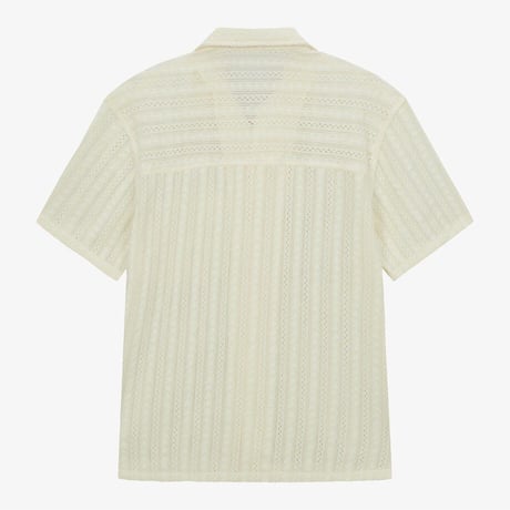 M'S CROCHET S/S SHIRTS CREAM NH8SS08A
