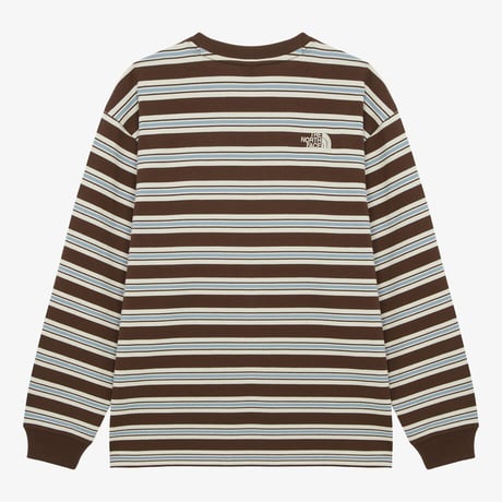 M'S EASYON STRIPE L/S R/TEE BRICK NT7TR56B