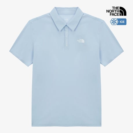 M'S ICE GREEN S/S POLO LIGHT BLUE NT7PS02D