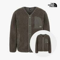 TEDDY FLEECE CARDIGAN DARK BEIGE NJ4FR57B