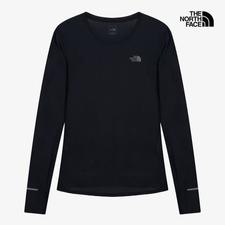 W'S AIRGRID L/S R/TEE BLACK NT7TS81A