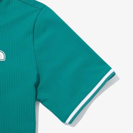 W'S ICE FIELD S/S ZIP UP POLO GREEN NT7PQ37C