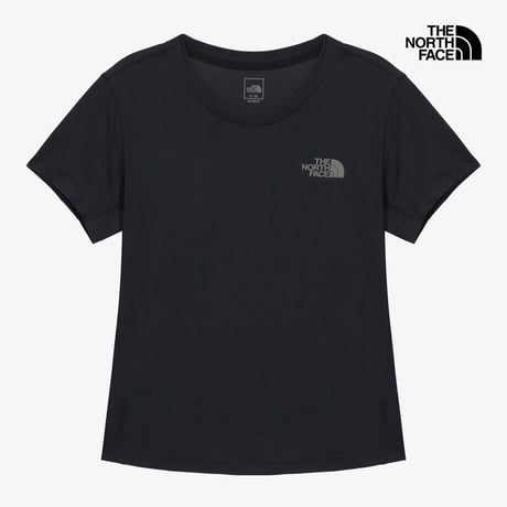 W'S TNF RUN S/S R/TEE BLACK NT7US34A