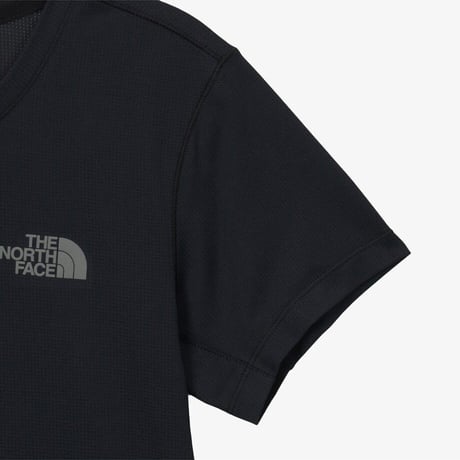 W'S TNF RUN S/S R/TEE BLACK NT7US34A