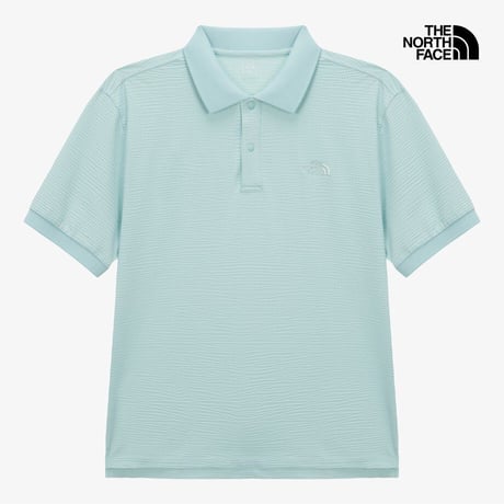 M'S WAFFLE S/S POLO PASTEL TURQUOISE NT7PS13B