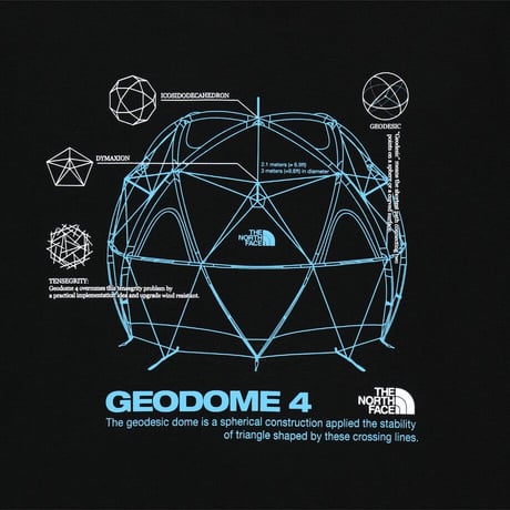 GEODOME S/S R/TEE BLACK NT7US09J