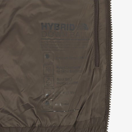 W'S SPORTS HYBRID DOWN JACKET BROWN NJ1DR82C