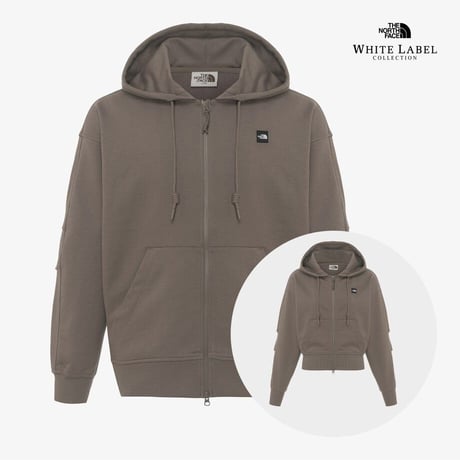 ESSENTIAL HOOD ZIP UP BEIGE BROWN NJ5JR02L