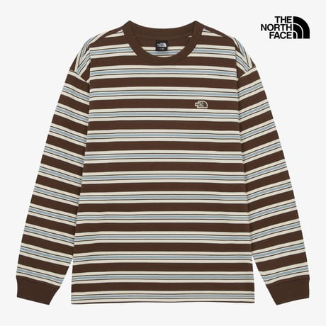 M'S EASYON STRIPE L/S R/TEE BRICK NT7TR56B