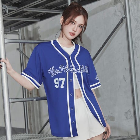 TNF CREW S/S JERSEY TOP BLUE NT7UR25L