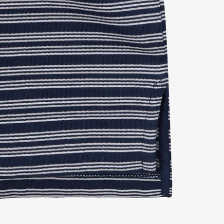 M'S OVERPECK STRIPE L/S R/TEE NAVY NT7TS52A