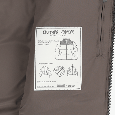 【数量限定】W'S LEATHER NUPTSE JACKET (RDS) LIGHT BROWN NJ1DR89K