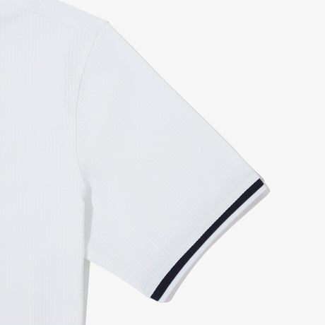M'S ICE FIELD S/S ZIP UP POLO WHITE NT7PQ07B