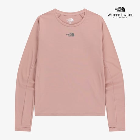 W'S STEPUP L/S R/TEE GRAYISH PINK NT7TR81L