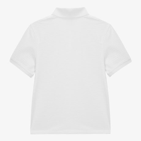 W'S WAFFLE S/S POLO WHITE NT7PS43C