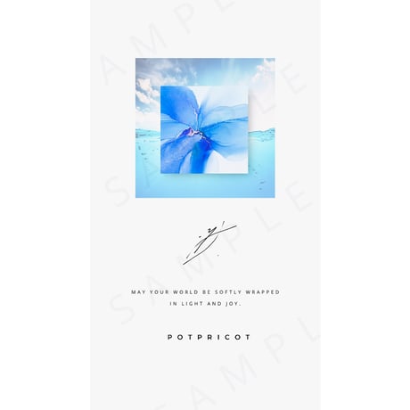 alcohol ink art × スマホ壁紙　『 A Flower Blooming in the Waves（波に咲く花)① 』