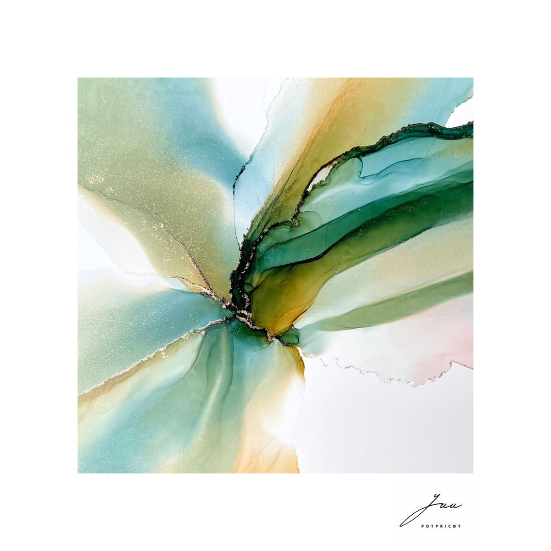 アルコールインクアート作品 「心根 -こころね -」original