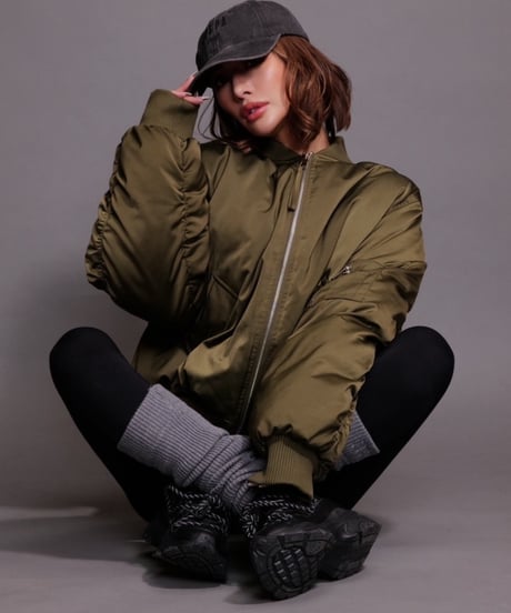 ZASPAstudios ボンバージャケット MA-1ユニセックスタイプ #カーキ