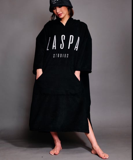 ZASPAstudios ユニセックス サウナポンチョフーディー #ブラック
